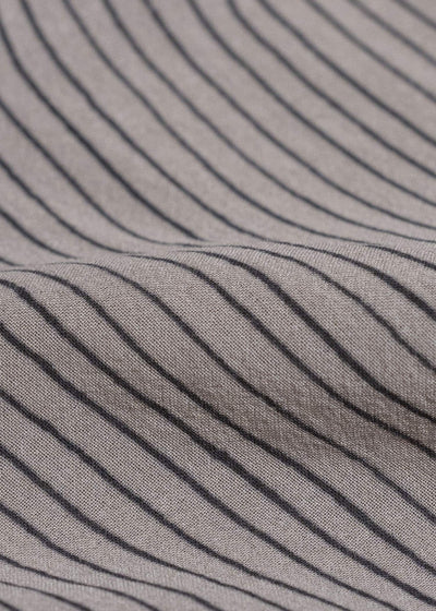 JAN-JAN VAN ESSCHE SHIRT#100 LOOSE DRESS SHIRT WITH CENTER BACK PLEAT Crepe Co Shirting | Madder Beige