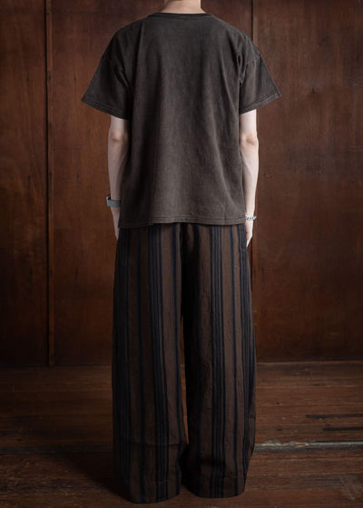 ZIGGY CHEN STRIPED WIDE LEG TROUSERS 0M2410521