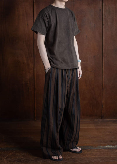 ZIGGY CHEN STRIPED WIDE LEG TROUSERS 0M2410521