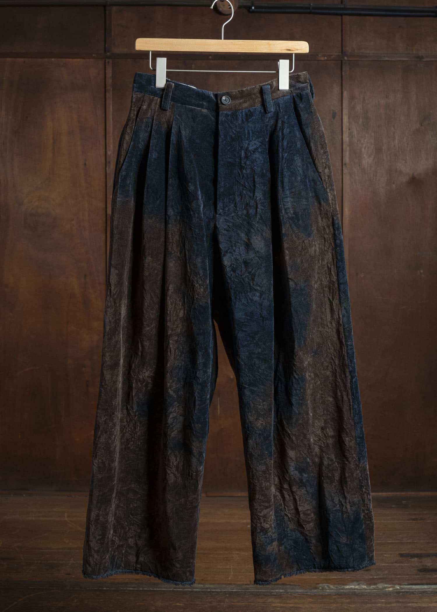 ZIGGY CHEN 0M2530509 VELVET STRAIGHT-LEG TROUSERS 25