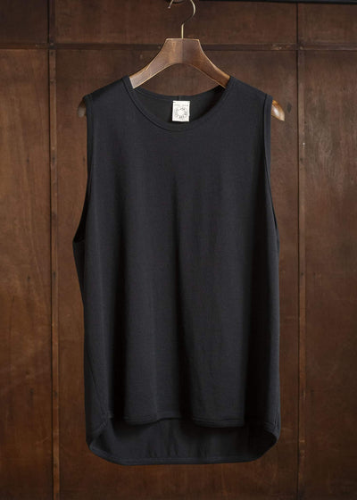 JAN-JAN VAN ESSCHE TANKTOP#16 LOOSE FIT TANK TOP Cotton Paper Jersey | Black