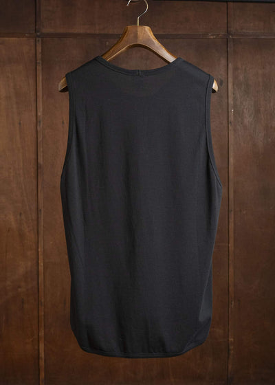 JAN-JAN VAN ESSCHE TANKTOP#16 LOOSE FIT TANK TOP Cotton Paper Jersey | Black