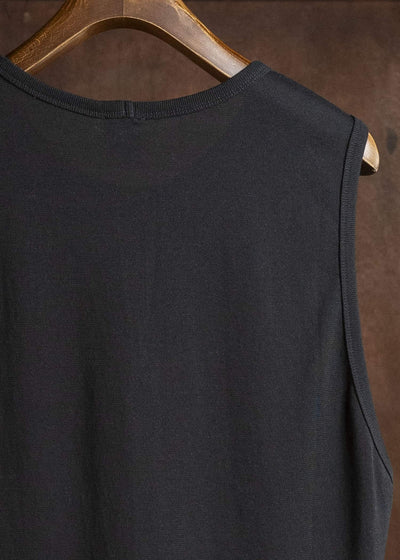 JAN-JAN VAN ESSCHE TANKTOP#16 LOOSE FIT TANK TOP Cotton Paper Jersey | Black