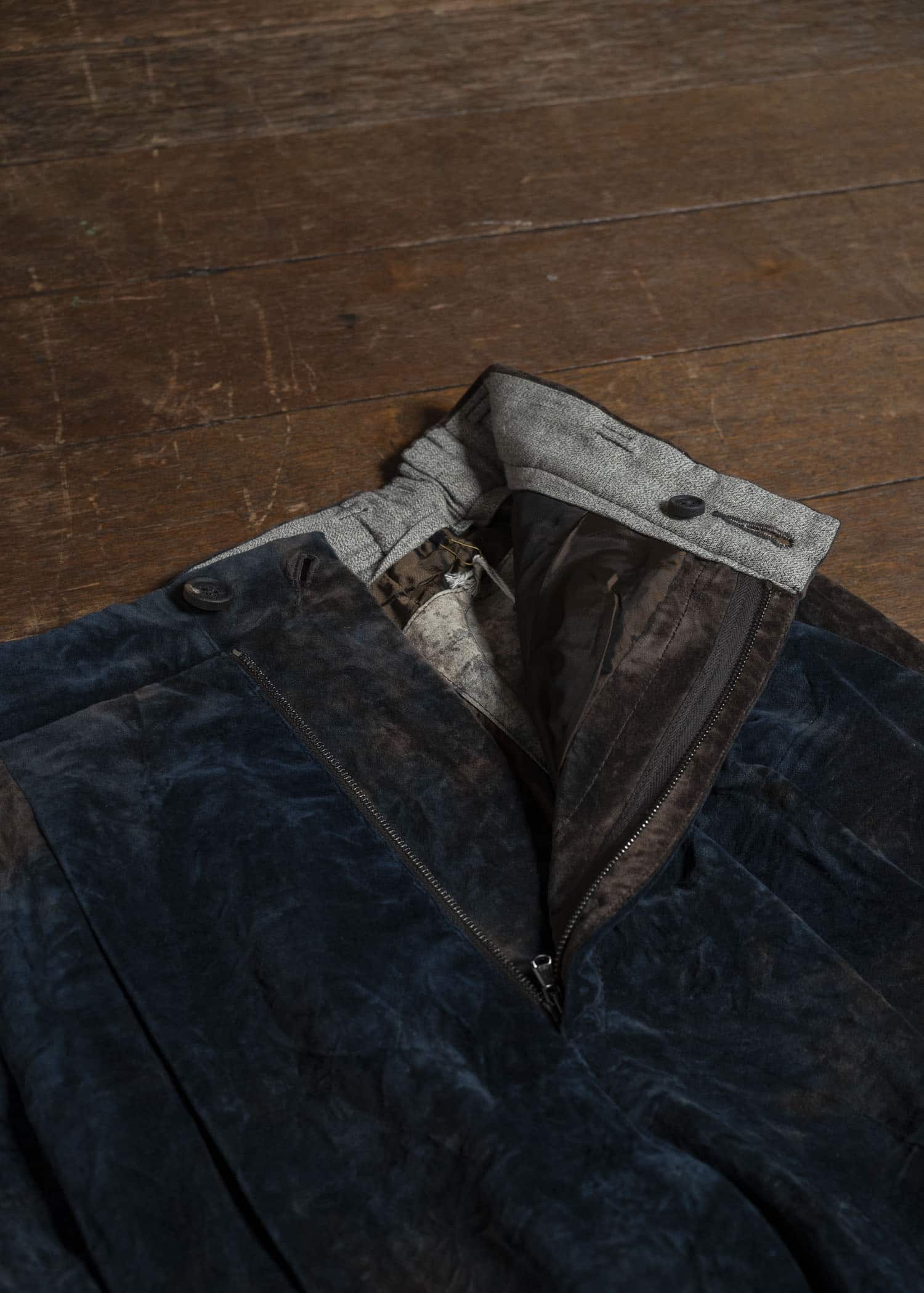 ZIGGY CHEN 0M2530509 VELVET STRAIGHT-LEG TROUSERS 25