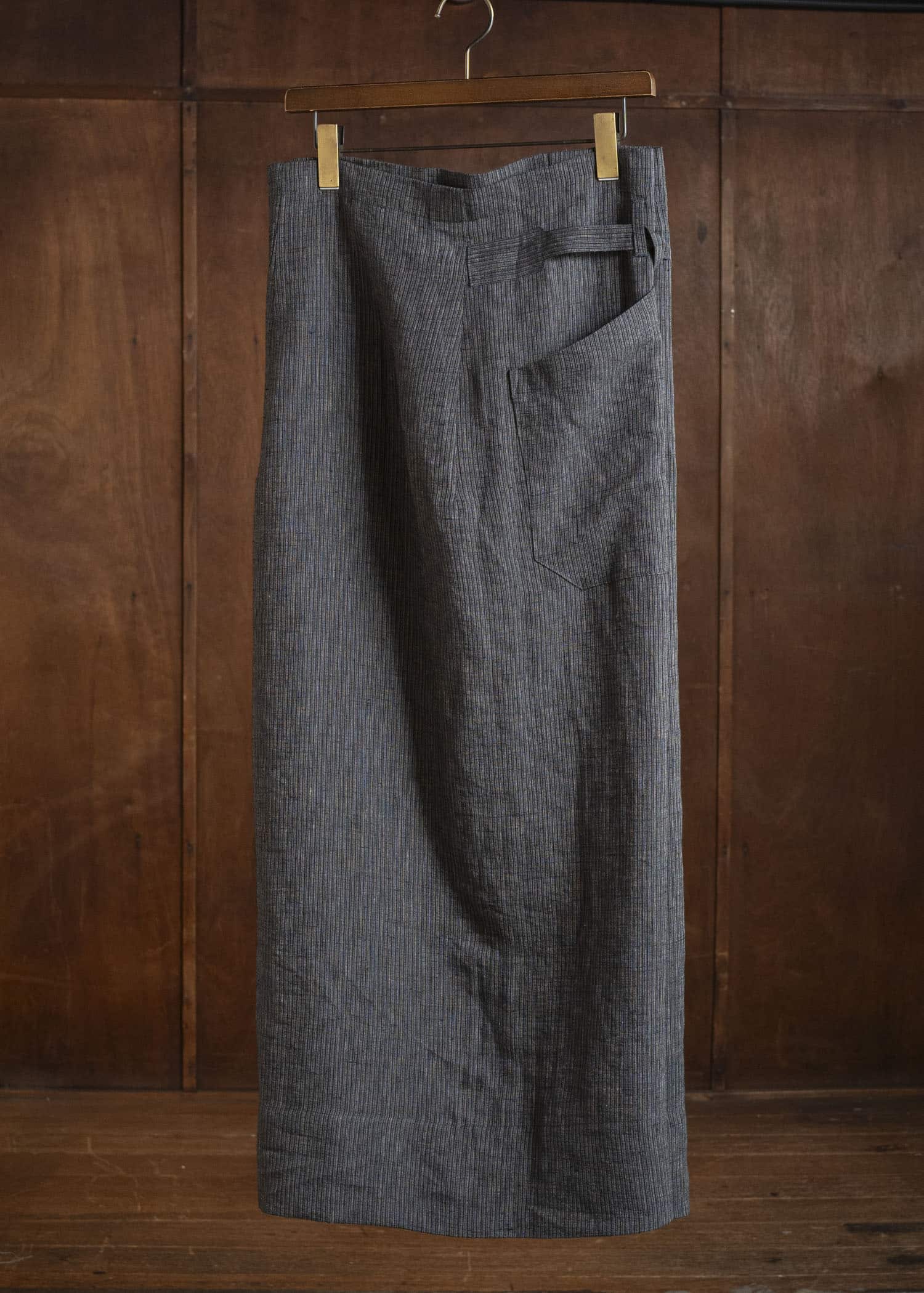 JAN-JAN VAN ESSCHE SKIRT#2 SKIRTS | HEMP CLOTH | Dark Grey Striped