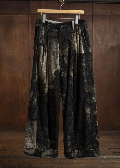 ZIGGY CHEN 0M2530522 VELVET WIDE-LEG TROUSERS 54