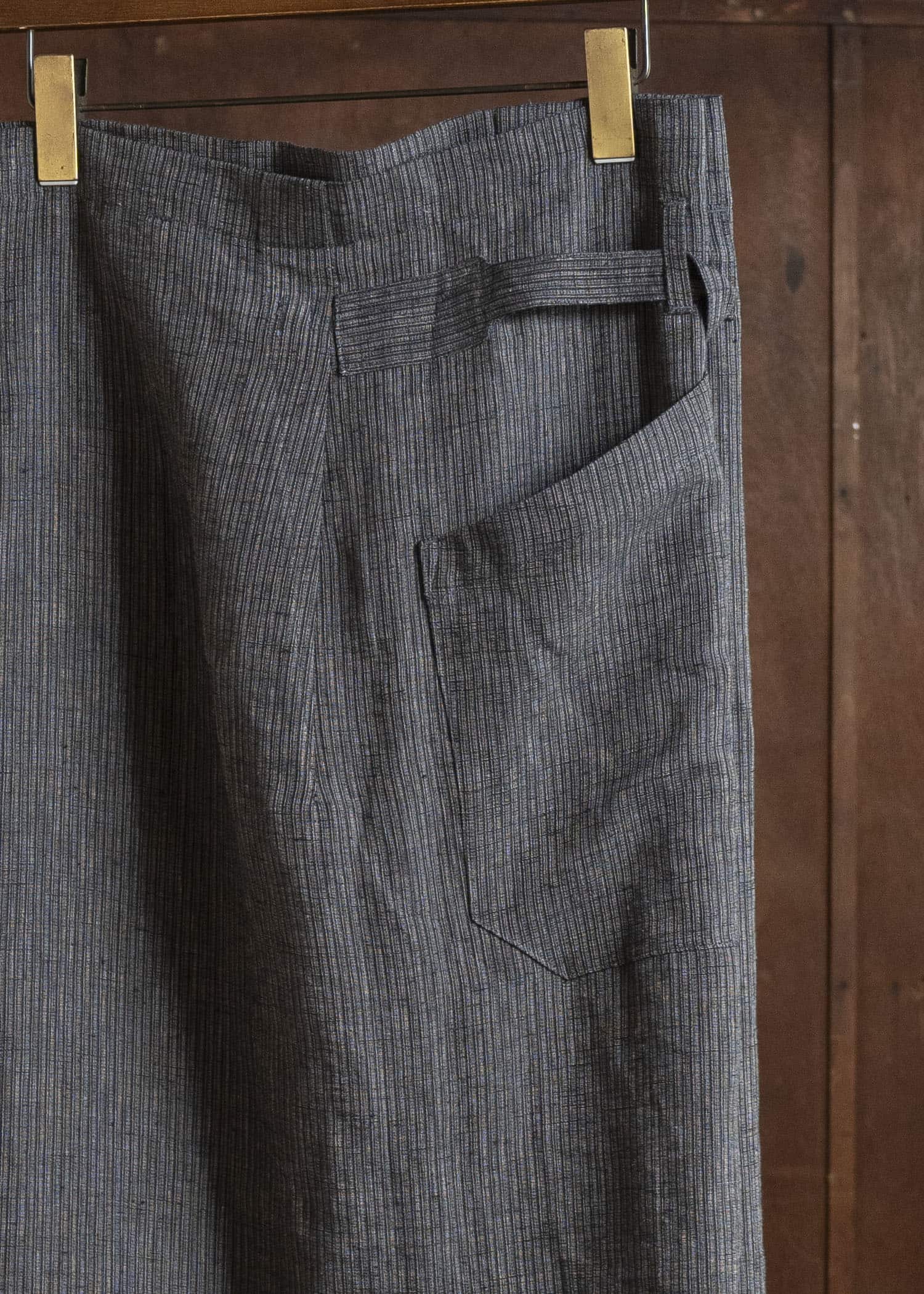 JAN-JAN VAN ESSCHE SKIRT#2 SKIRTS | HEMP CLOTH | Dark Grey Striped