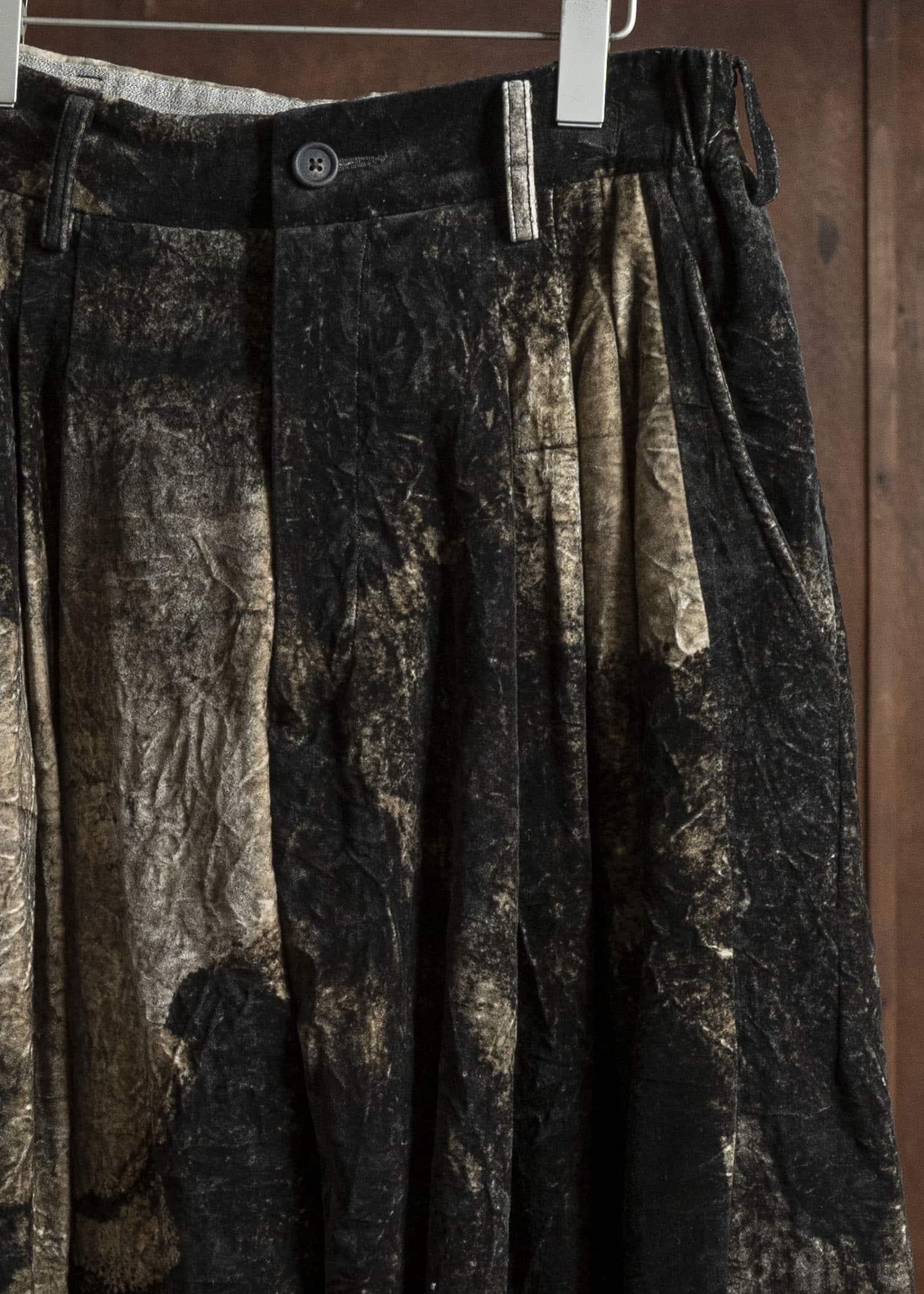 ZIGGY CHEN 0M2530522 VELVET WIDE-LEG TROUSERS 54