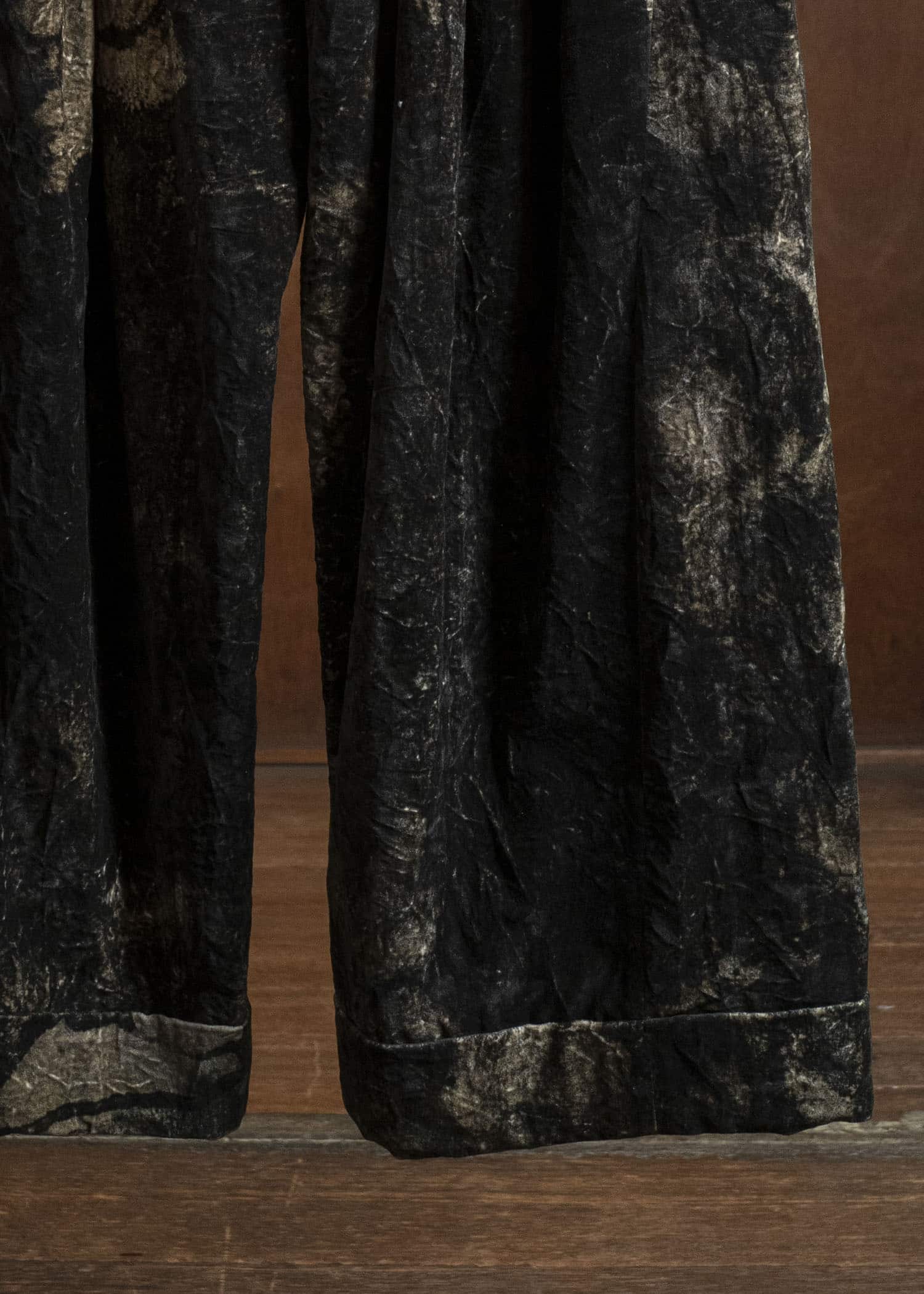 ZIGGY CHEN 0M2530522 VELVET WIDE-LEG TROUSERS 54