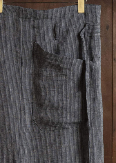 JAN-JAN VAN ESSCHE SKIRT#2 SKIRTS | HEMP CLOTH | Dark Grey Striped