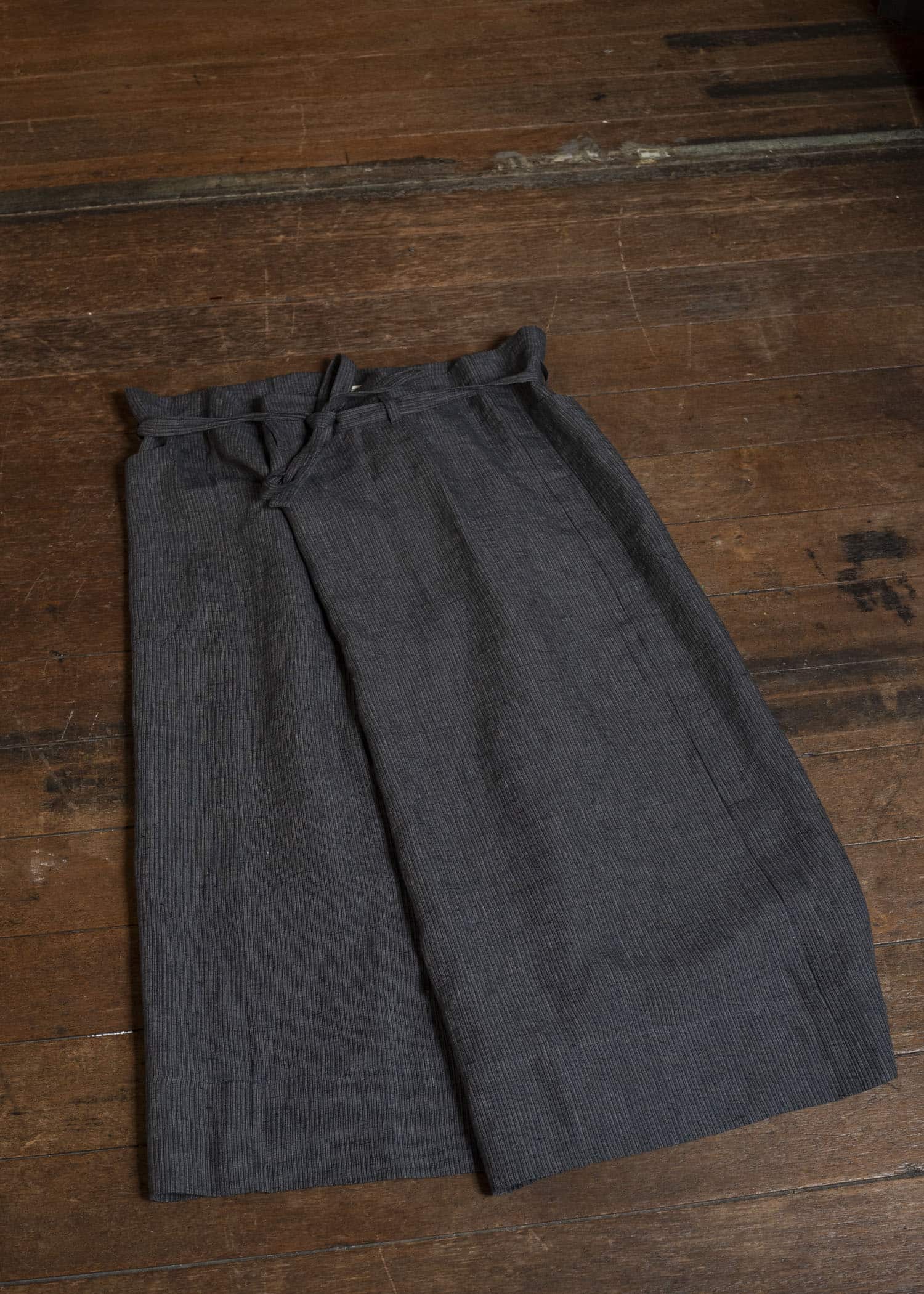 JAN-JAN VAN ESSCHE SKIRT#2 SKIRTS | HEMP CLOTH | Dark Grey Striped