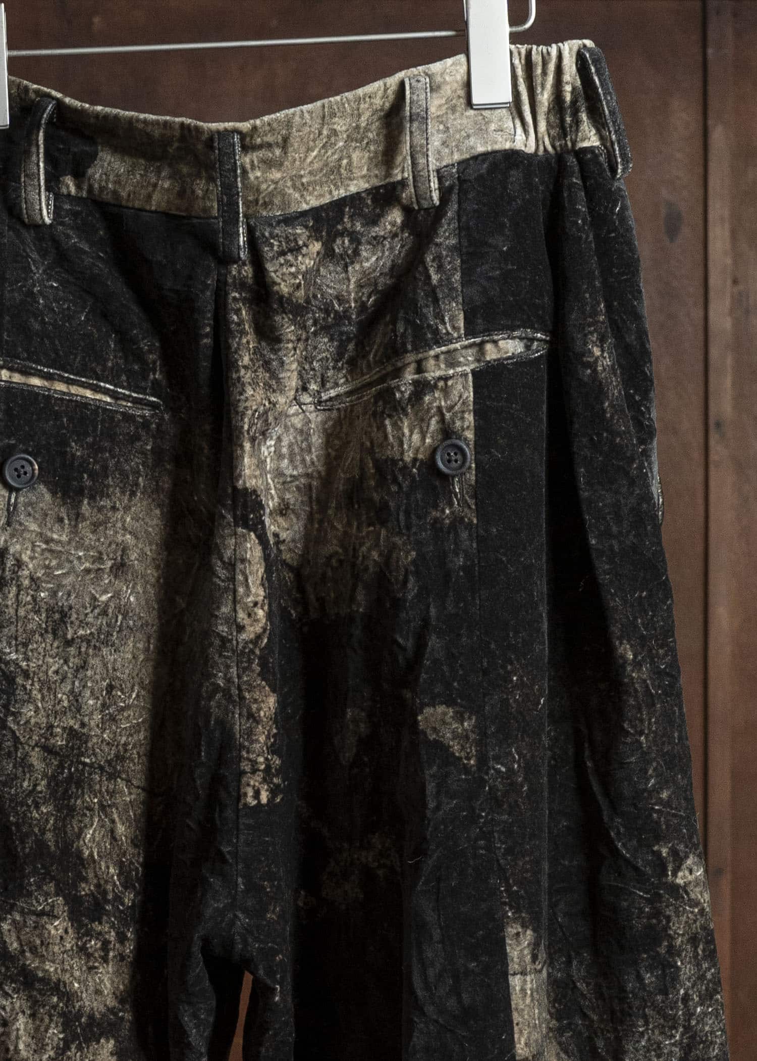 ZIGGY CHEN 0M2530522 VELVET WIDE-LEG TROUSERS 54