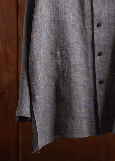 Jurgen Lehl Cardi Linen Check Shirt J0142FBM843-90