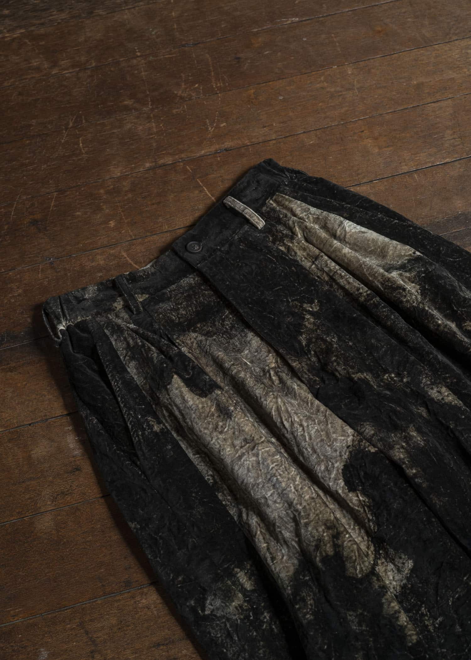 ZIGGY CHEN 0M2530522 VELVET WIDE-LEG TROUSERS 54