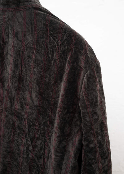 ZIGGY CHEN VELVETEEN STAND COLLAR BLAZER