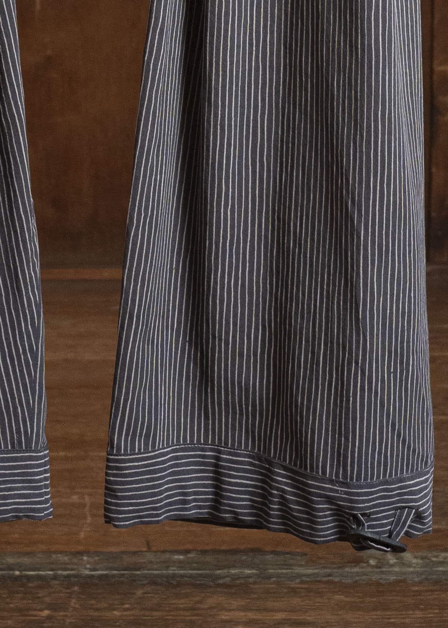 JAN-JAN VAN ESSCHE TROUSERS#91 ELASTIC WAIST TROUSERS | CREPE CO SHIRTING | Gallnut Black