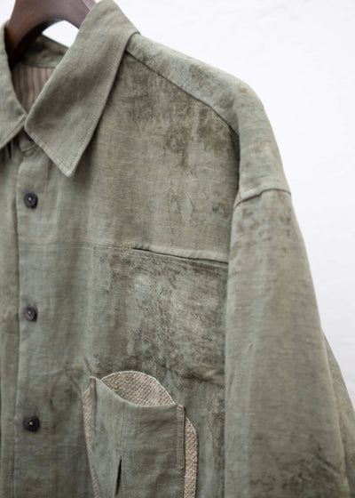 ZIGGY CHEN ELONGATED COLLAGE SHIRT