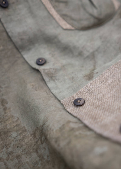 ZIGGY CHEN ELONGATED COLLAGE SHIRT