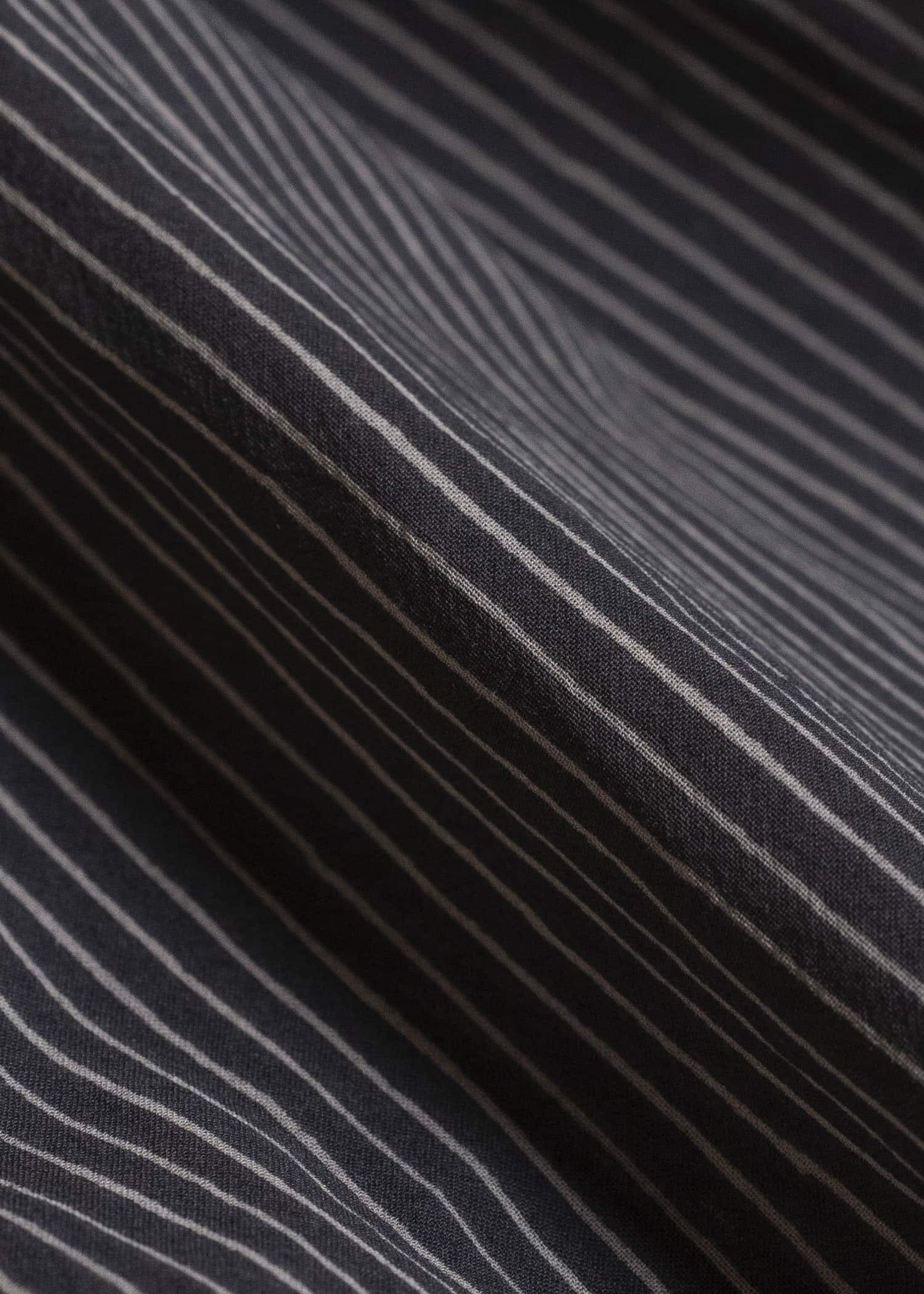TROUSERS#91 ELASTIC WAIST TROUSERS | CREPE CO SHIRTING | Gallnut Black