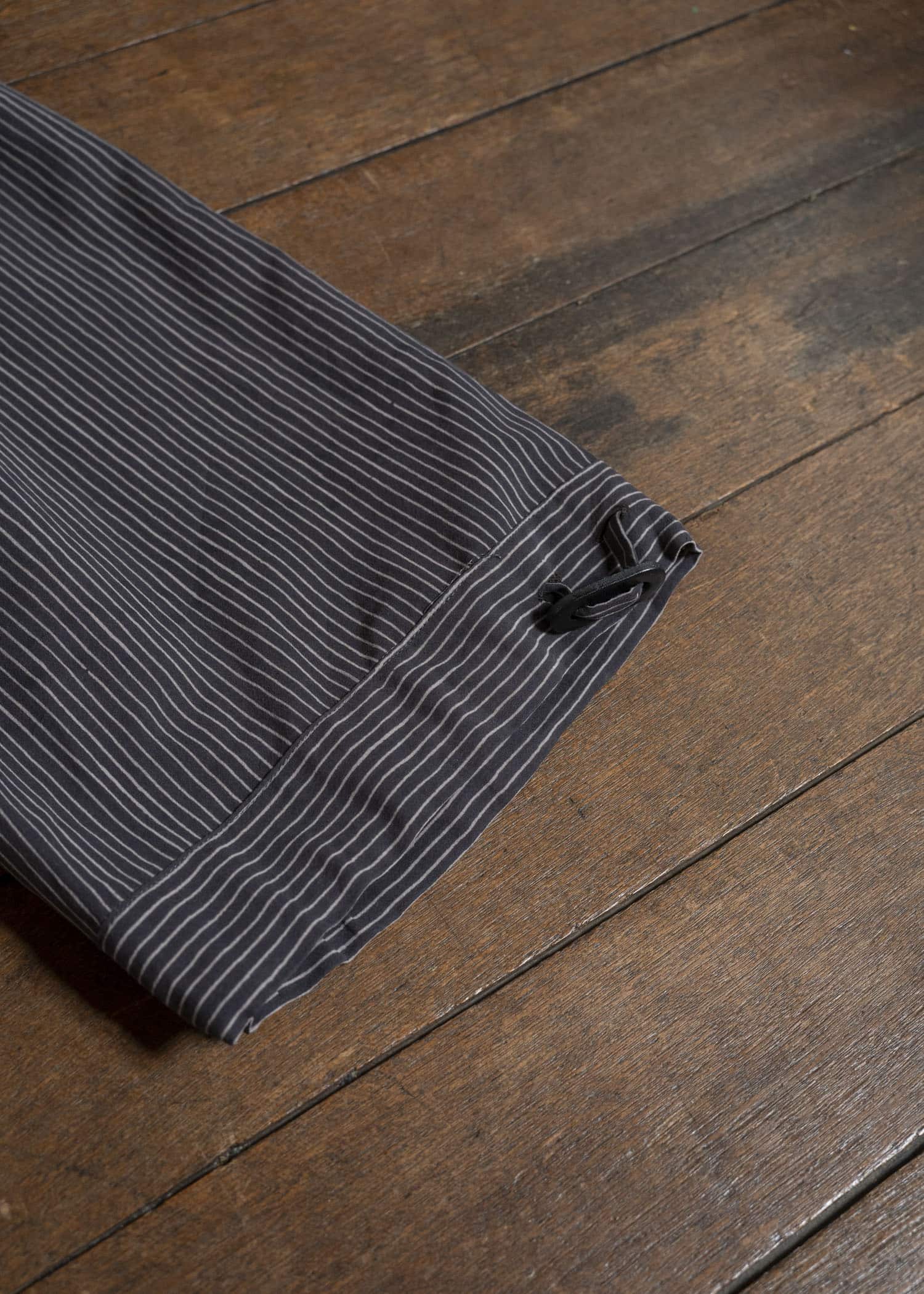 JAN-JAN VAN ESSCHE TROUSERS#91 ELASTIC WAIST TROUSERS | CREPE CO SHIRTING | Gallnut Black