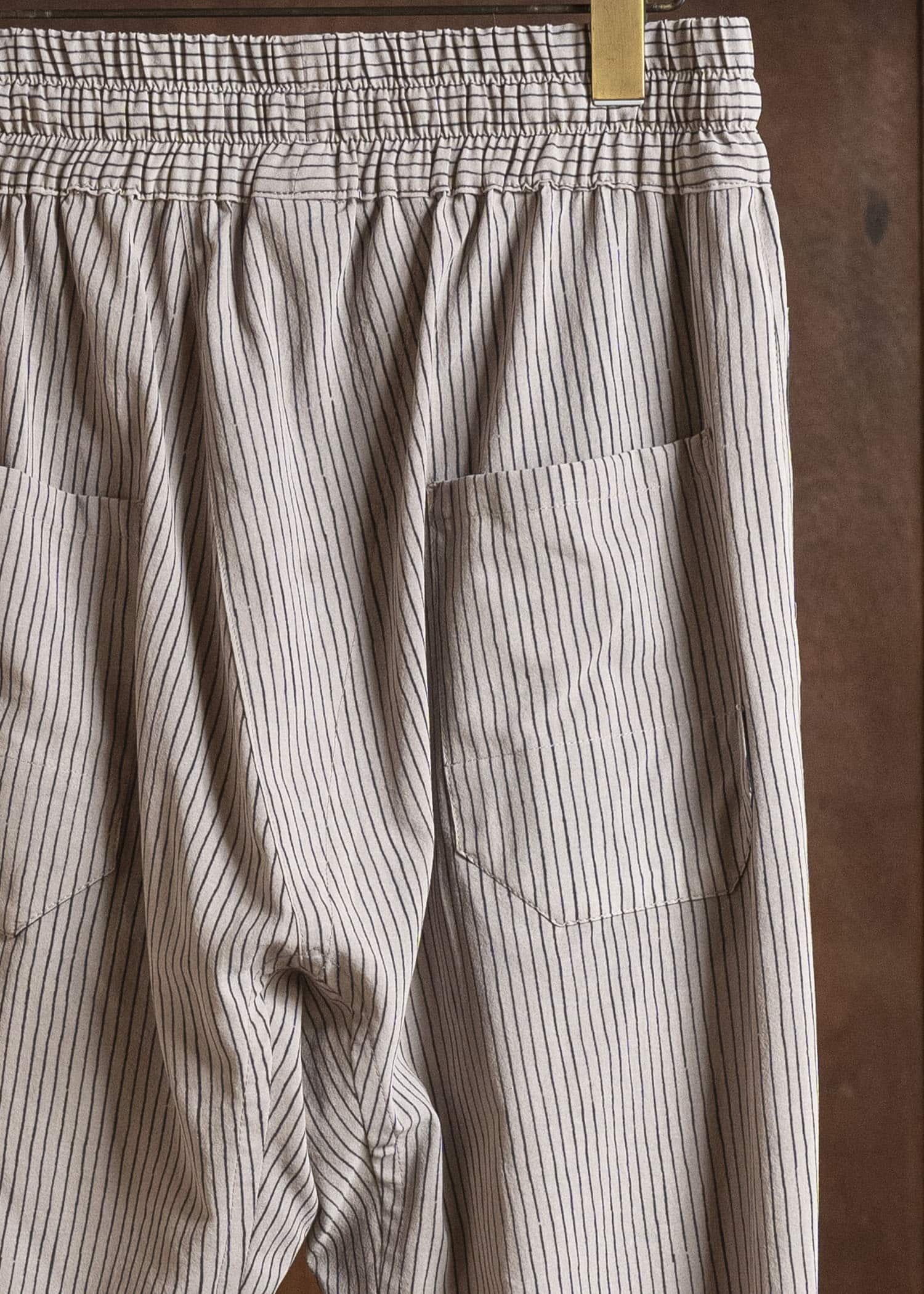 JAN-JAN VAN ESSCHE TROUSERS#91 ELASTIC WAIST TROUSERS | CREPE CO SHIRTING | Madder Beige