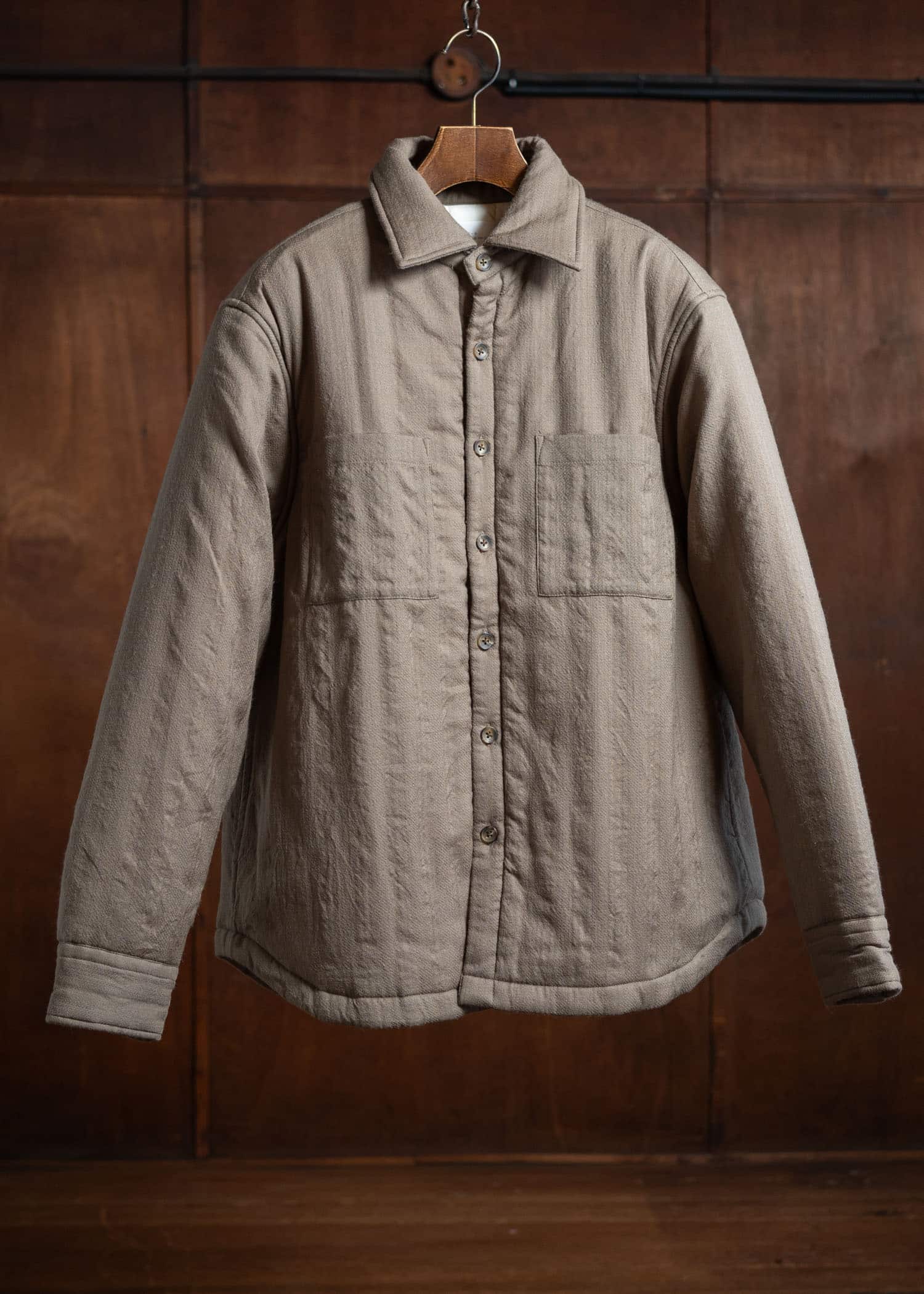 ITOH Wool Padded Overshirt Dark Beige IT.024.15.117