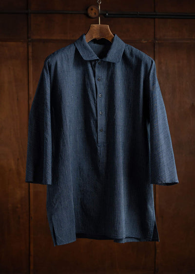 Jurgen Lehl yarn-dyed hand-woven cardigan pullover shirt J0542FBM741-38