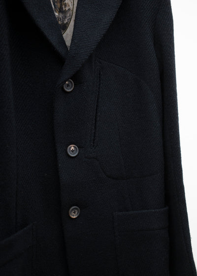 ZIGGY CHEN context exclusive SINGLE BREASTED BLAZER WITH SCHOLAR PRINT