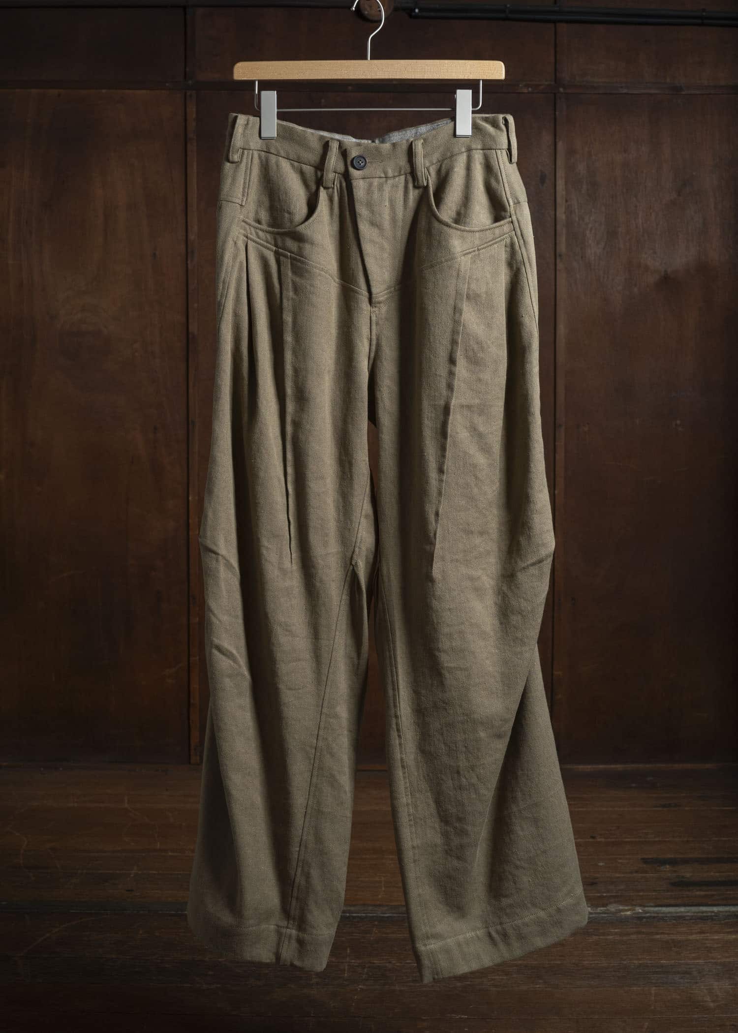 ZIGGY CHEN 0M2530508 ARTICULATED KNEE DENIM TROUSERS 44