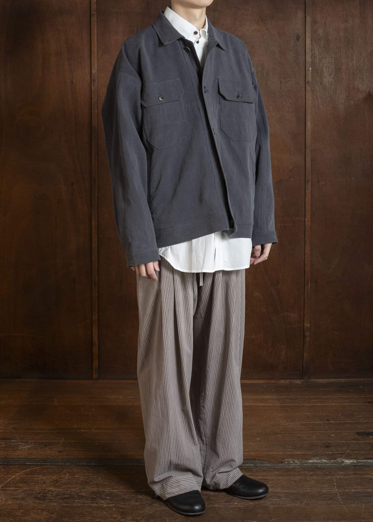 JAN-JAN VAN ESSCHE JACKET#64 DENIM STYLE WORKWEAR JACKET | CO HEMP DENSE TWILL | Logwood