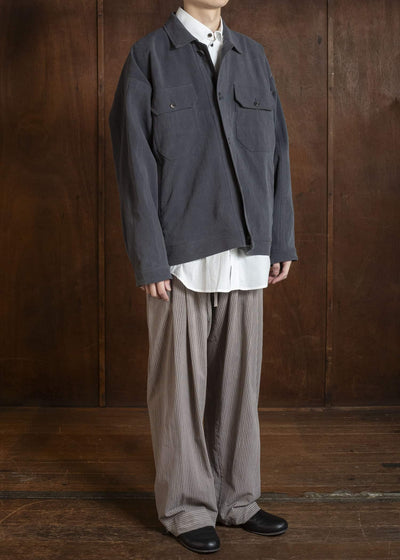 JAN-JAN VAN ESSCHE JACKET#64 DENIM STYLE WORKWEAR JACKET | CO HEMP DENSE TWILL | Logwood