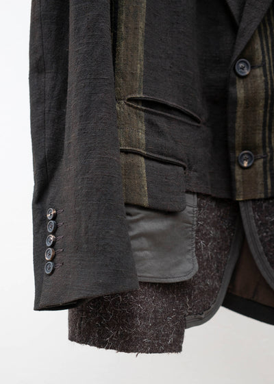 ZIGGY CHEN LAYERED TWO BUTTON BLAZER