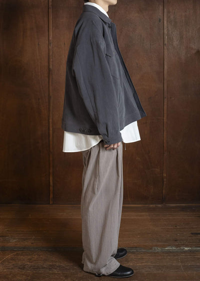 JAN-JAN VAN ESSCHE JACKET#64 DENIM STYLE WORKWEAR JACKET | CO HEMP DENSE TWILL | Logwood