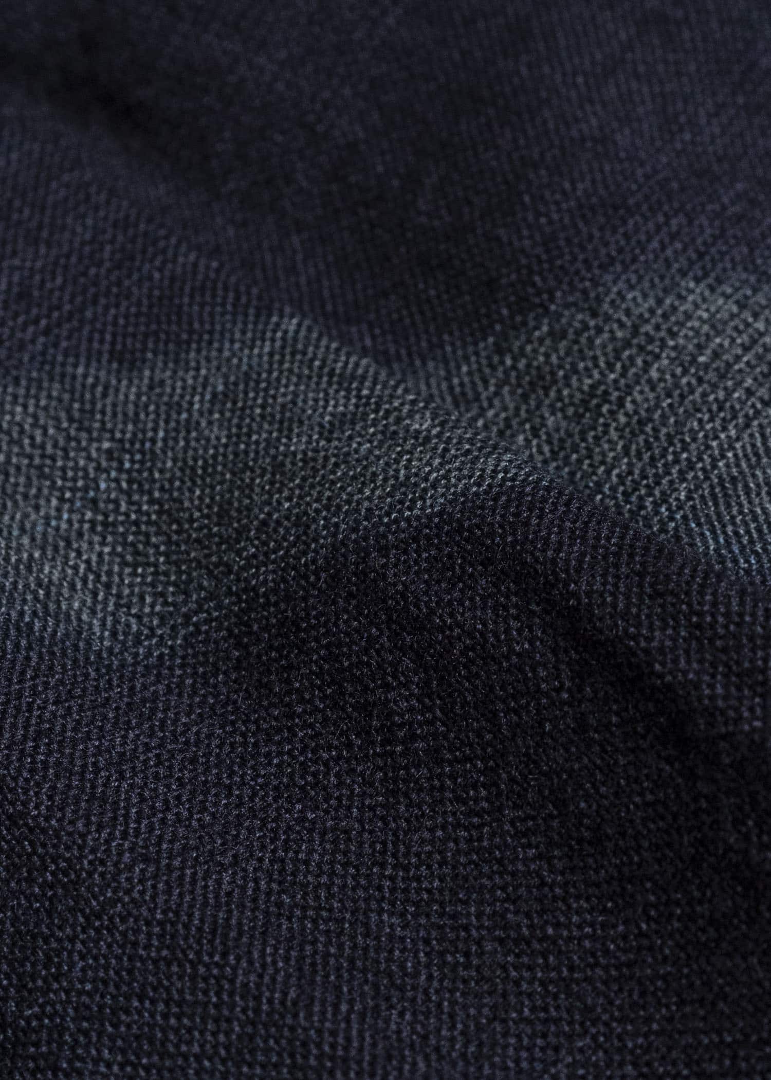 SUZUSAN 5050W-525 Wool Glen Check Drawstring Wide Pants itajime shibori X 7111 Dark Purple - Dark Grey