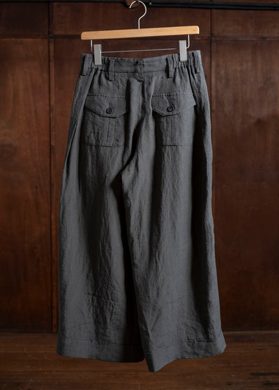ZIGGY CHEN 0M2510521 Cropped Trousers CHARCOAL BLUE