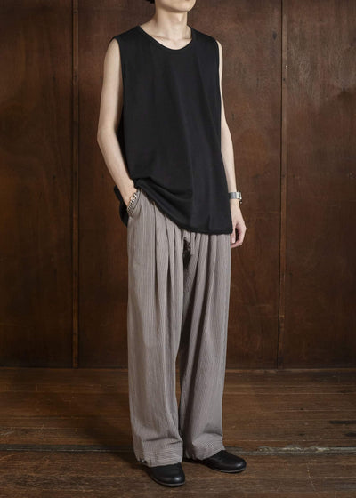 JAN-JAN VAN ESSCHE TANKTOP#16 LOOSE FIT TANK TOP Cotton Paper Jersey | Black
