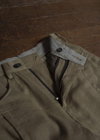 ZIGGY CHEN 0M2530508 ARTICULATED KNEE DENIM TROUSERS 44