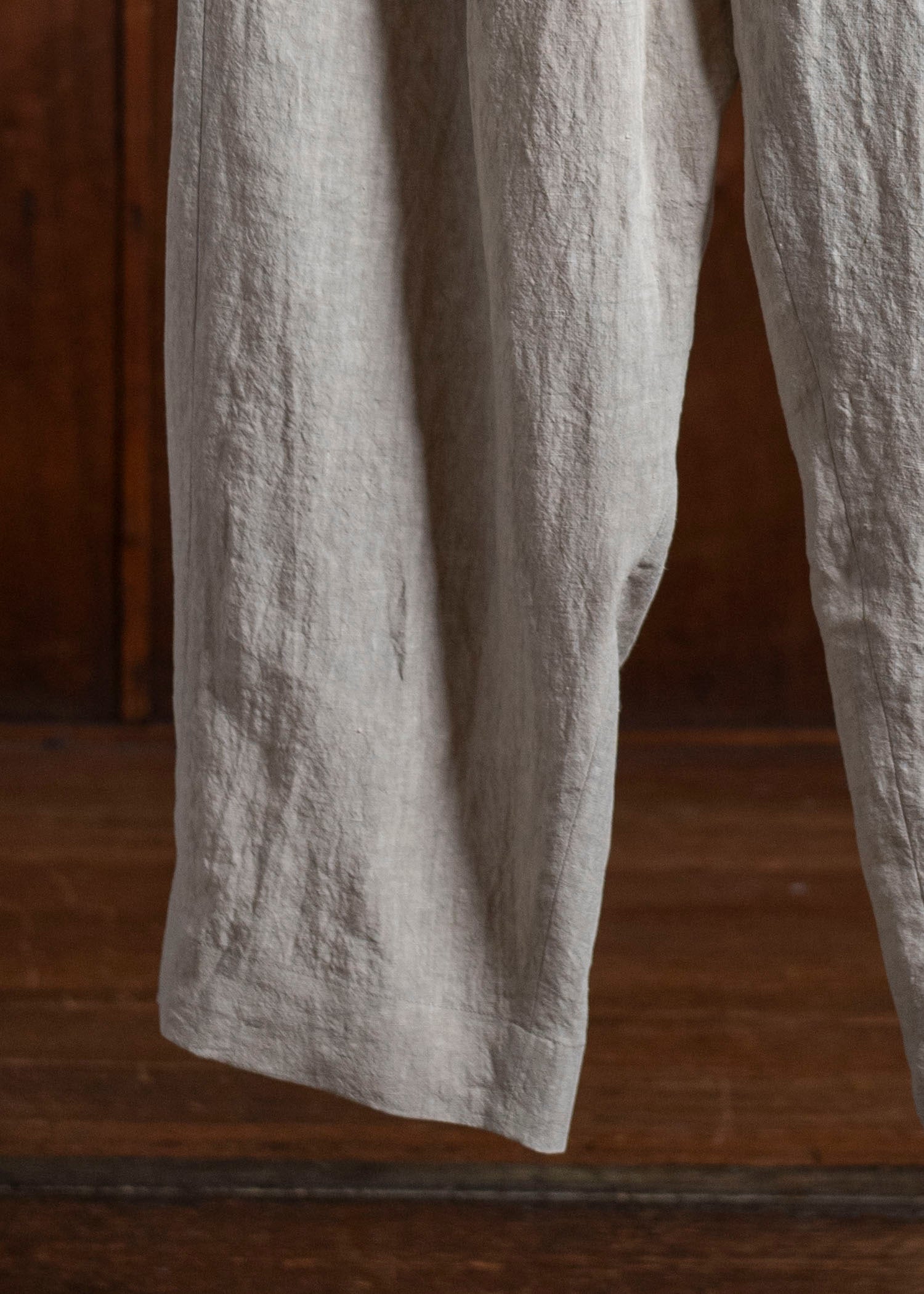 ZIGGY CHEN 0M2510523 Front Pleats Wide Leg Trousers LIGHT GRAY