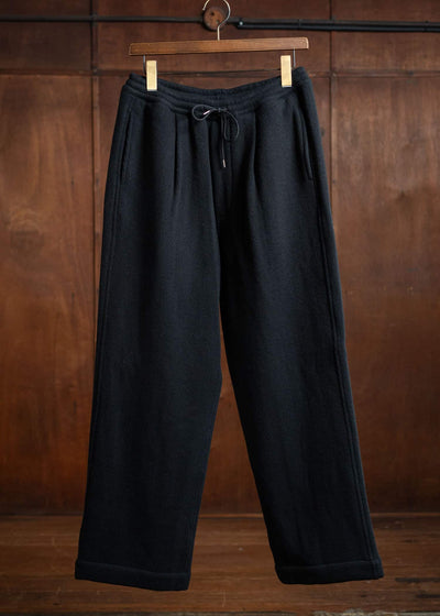 ITOH Herringbone Drawstring Pants Black IT.024.15.133