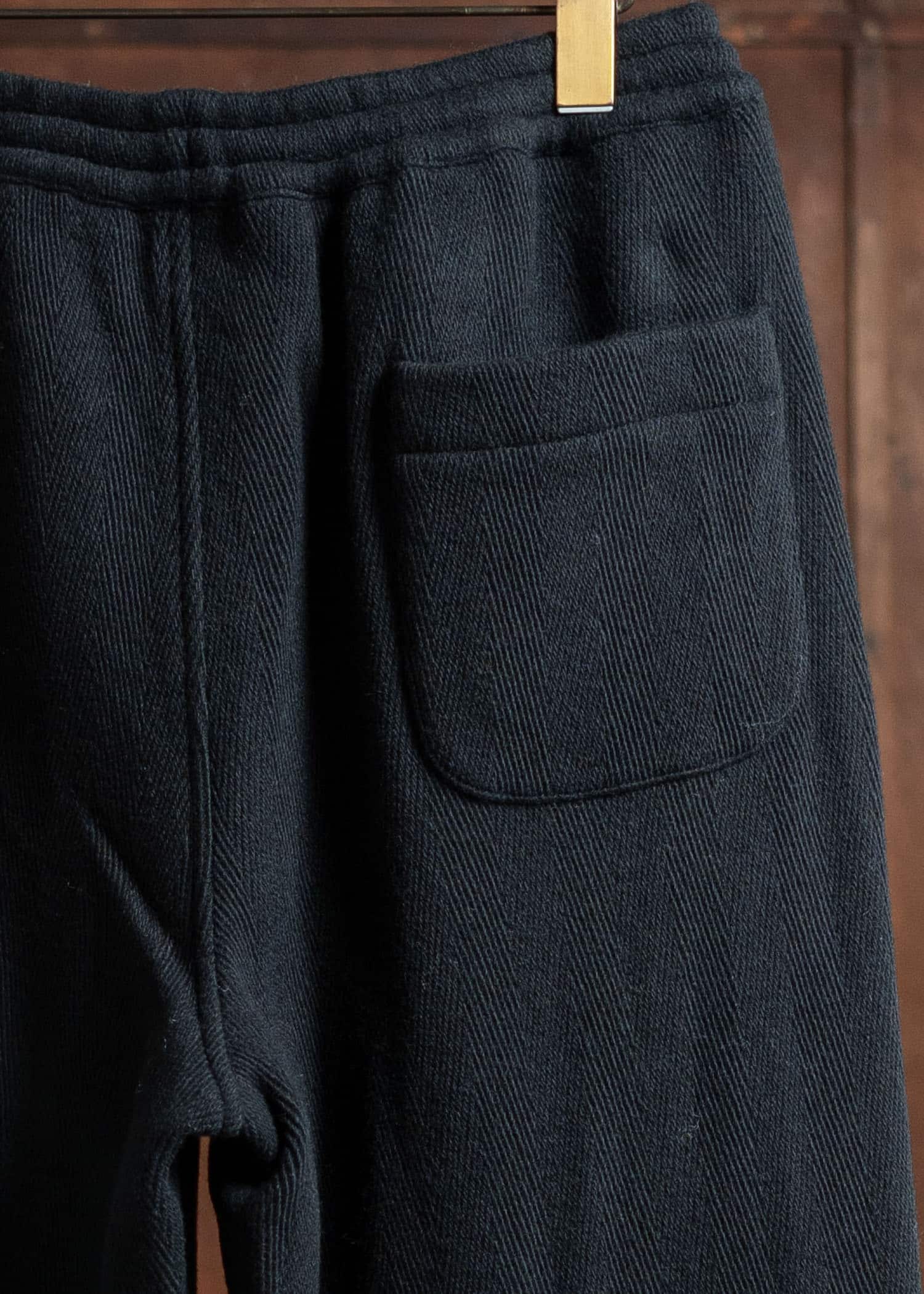 ITOH Herringbone Drawstring Pants Black IT.024.15.133