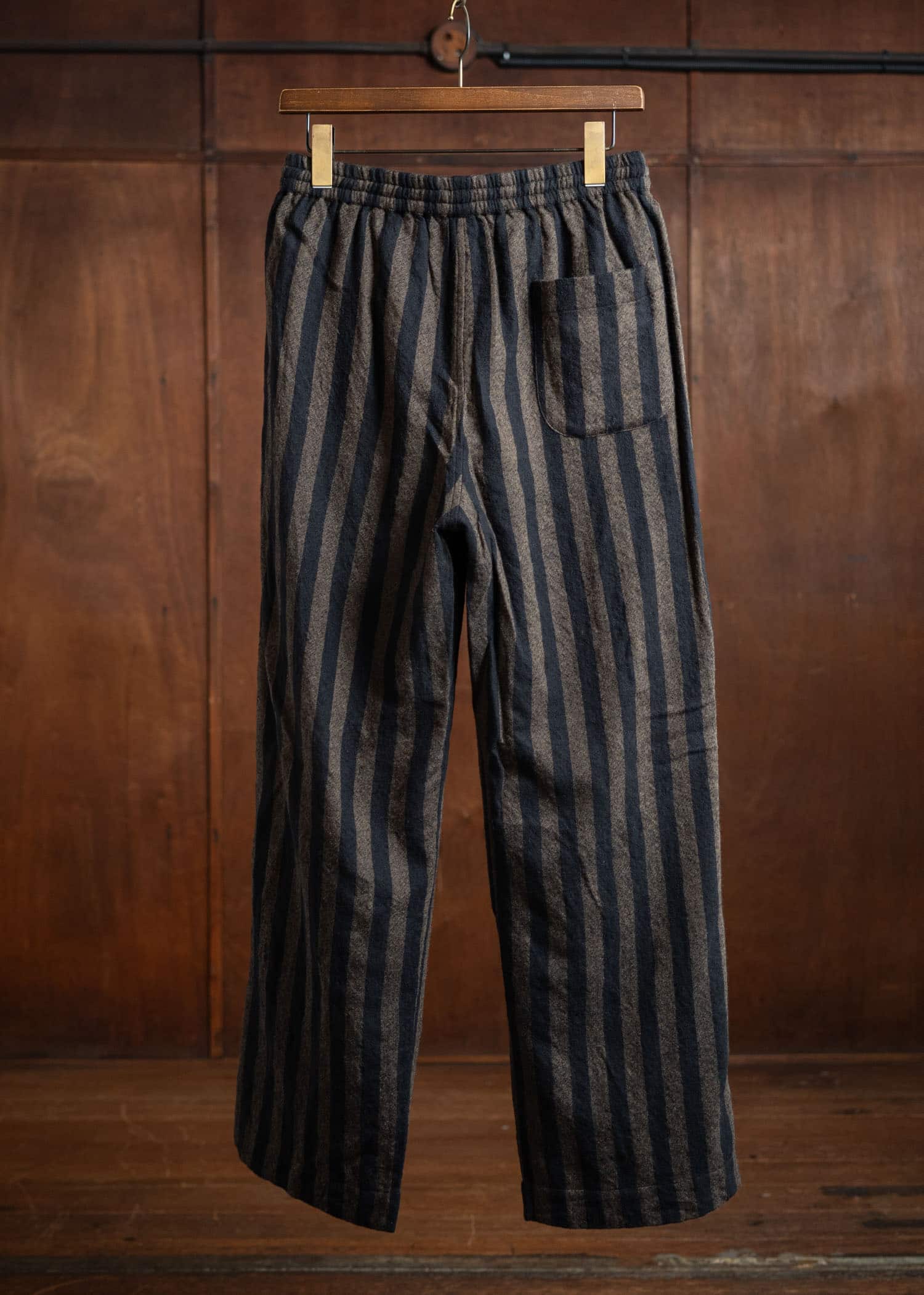 ITOH Stripe Drawstring Pants Dark Brown Stripes IT.024.15.131