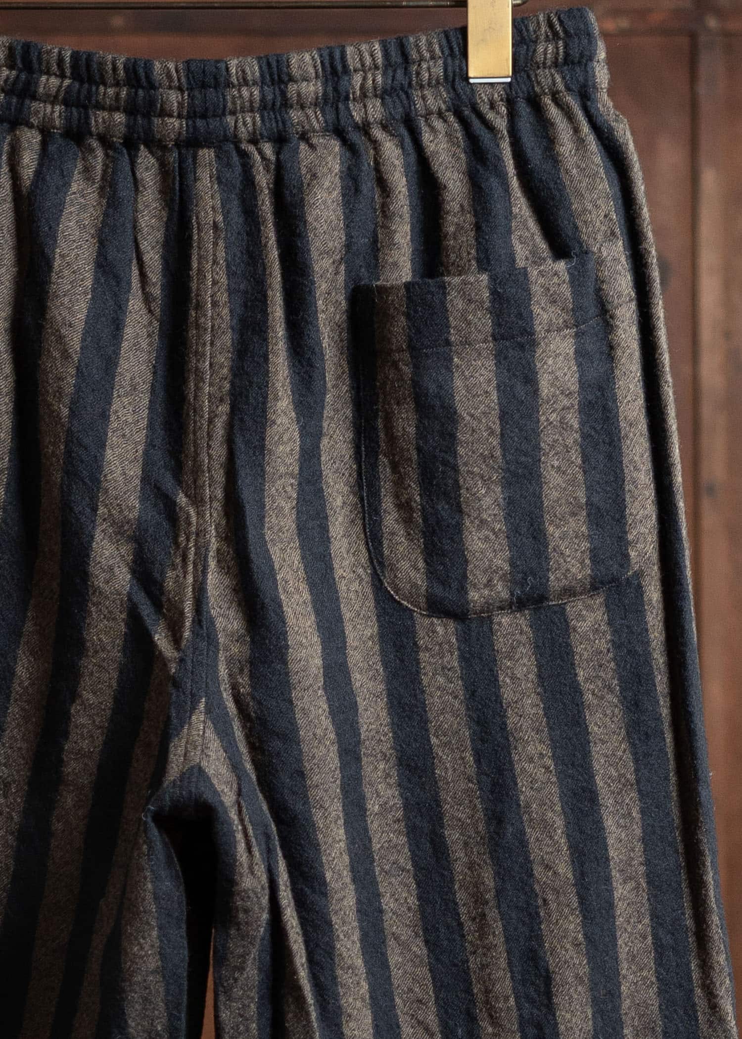 ITOH Stripe Drawstring Pants Dark Brown Stripes IT.024.15.131