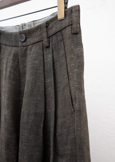ZIGGY CHEN FRONT PLEATS HALF DRAWSTRING TROUSERS