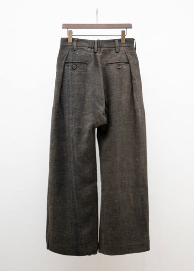 ZIGGY CHEN FRONT PLEATS HALF DRAWSTRING TROUSERS