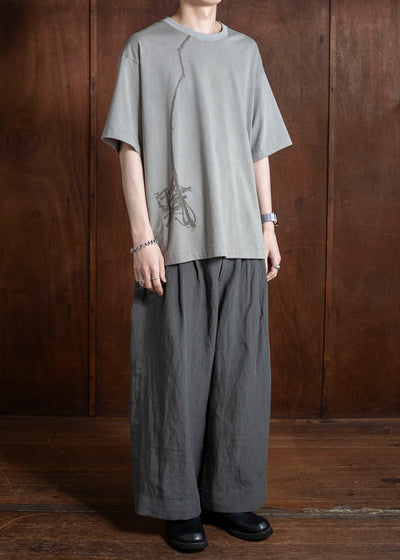 ZIGGY CHEN 0M2510207 Digital Print T-Shirt LIGHT GRAY