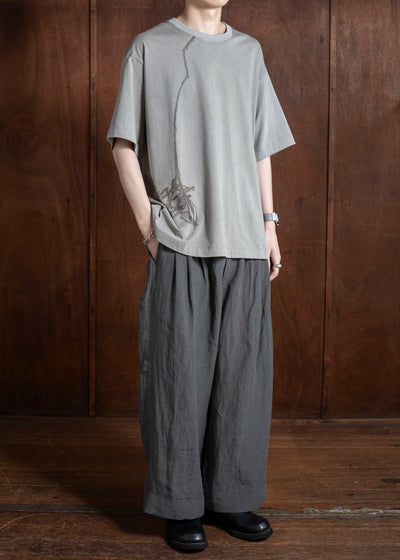 ZIGGY CHEN 0M2510207 Digital Print T-Shirt LIGHT GRAY