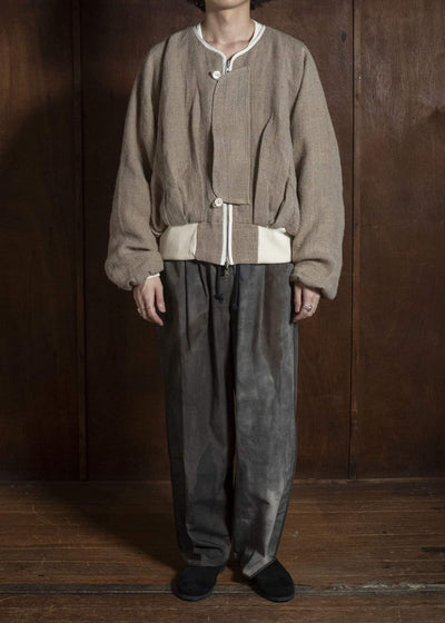 Gathering Textiles Roly Poly Jacket Handwoven Hemp , Organic Cotton Poplin Linig RPJ01-HE-BR