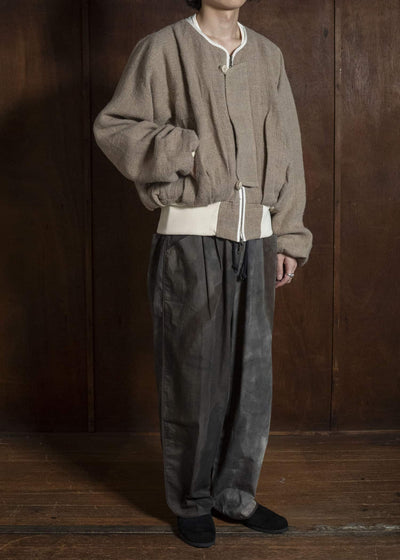 Gathering Textiles Roly Poly Jacket Handwoven Hemp , Organic Cotton Poplin Linig RPJ01-HE-BR