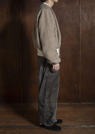 Gathering Textiles Roly Poly Jacket Handwoven Hemp , Organic Cotton Poplin Linig RPJ01-HE-BR