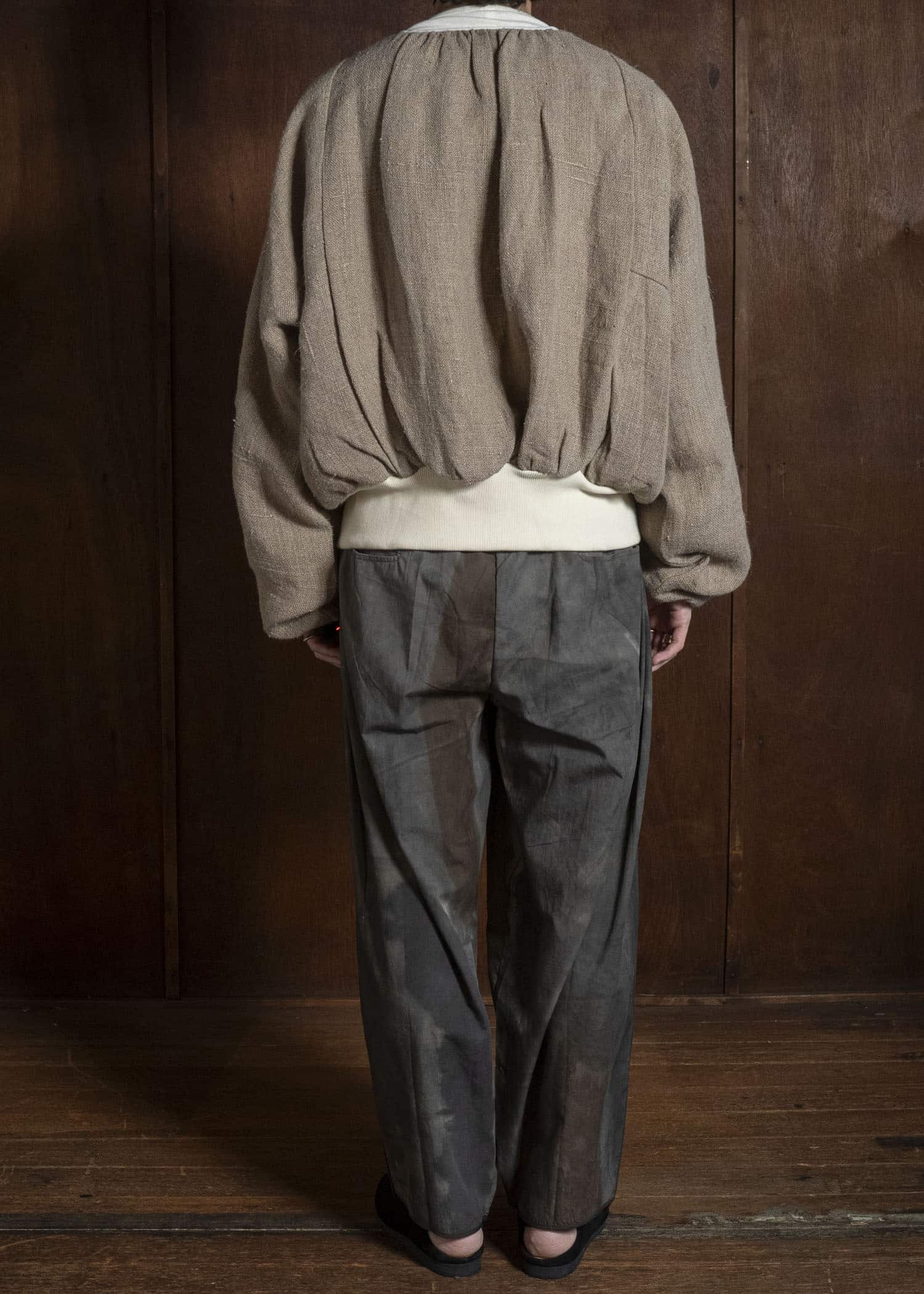 Gathering Textiles Roly Poly Jacket Handwoven Hemp , Organic Cotton Poplin Linig RPJ01-HE-BR